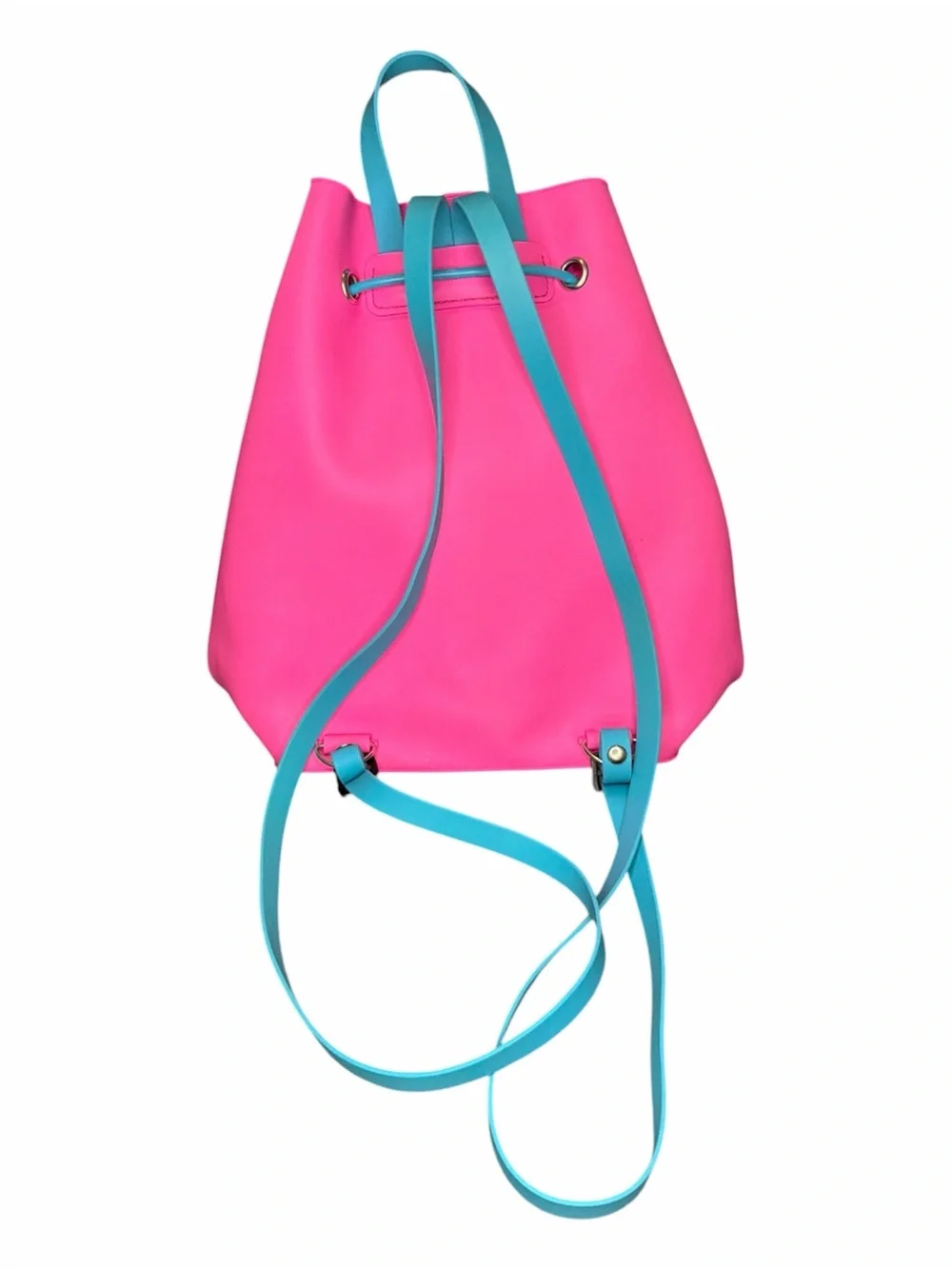 Barbie pink and teal neoprene beach bag small